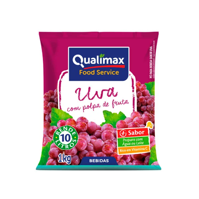 Suco Em Pó Uva 1Kg Qualimax