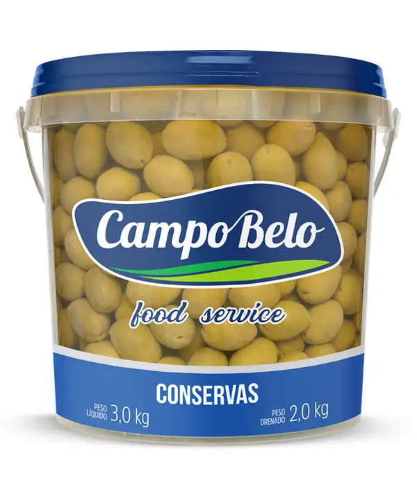 Azeitona Balde Verde Com Caroço 2Kg