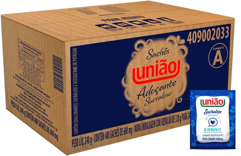 Adoçante Sachê União 400und