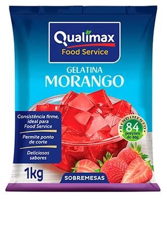 Gelatina Morango 1kg Qualimax